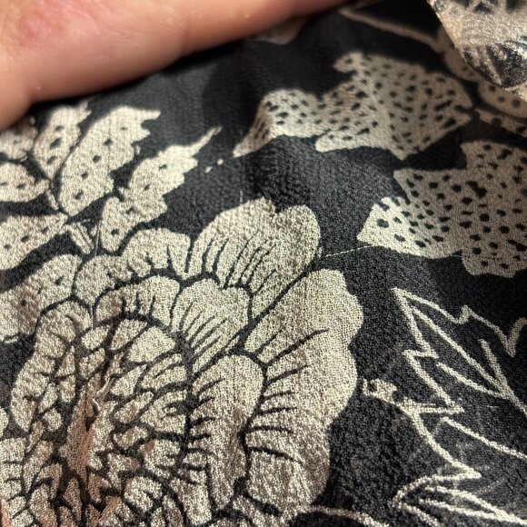 Vtg Nyc Design Women Top Sz XL Floral Silk Sheer Whimsigoth Dark Romantic 18392 - Picture 6 of 13